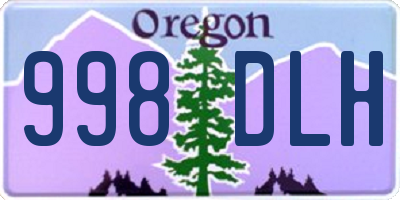 OR license plate 998DLH