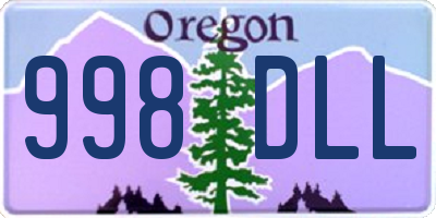 OR license plate 998DLL