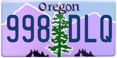 OR license plate 998DLQ