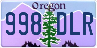 OR license plate 998DLR
