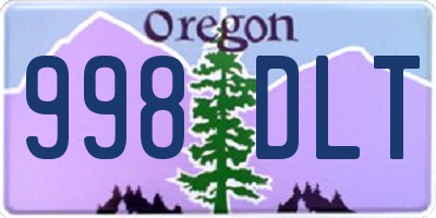 OR license plate 998DLT