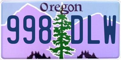 OR license plate 998DLW