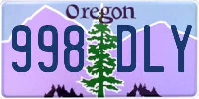 OR license plate 998DLY