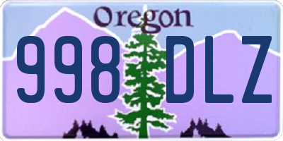 OR license plate 998DLZ