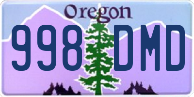 OR license plate 998DMD