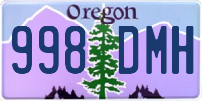 OR license plate 998DMH