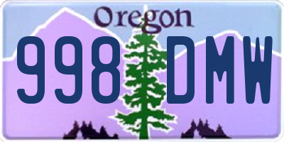 OR license plate 998DMW
