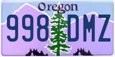 OR license plate 998DMZ