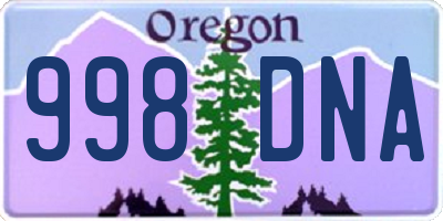OR license plate 998DNA