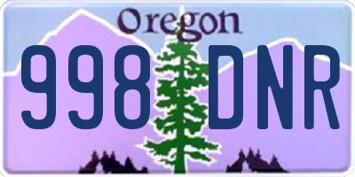 OR license plate 998DNR