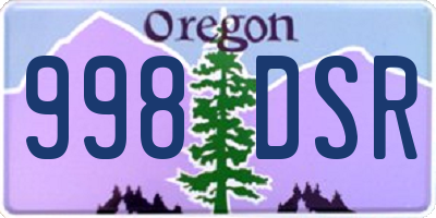 OR license plate 998DSR