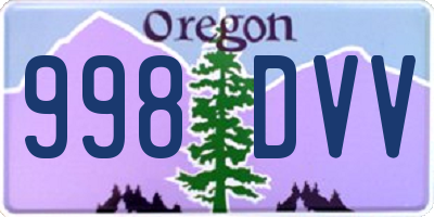 OR license plate 998DVV