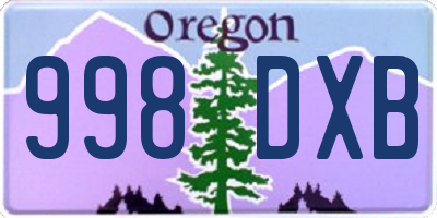 OR license plate 998DXB