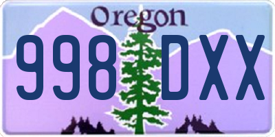 OR license plate 998DXX
