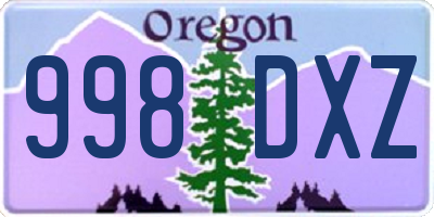 OR license plate 998DXZ