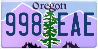OR license plate 998EAE