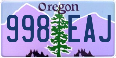 OR license plate 998EAJ