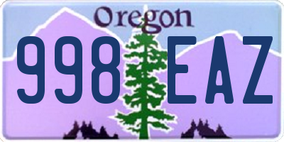 OR license plate 998EAZ
