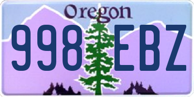 OR license plate 998EBZ
