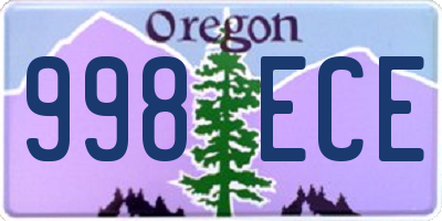 OR license plate 998ECE