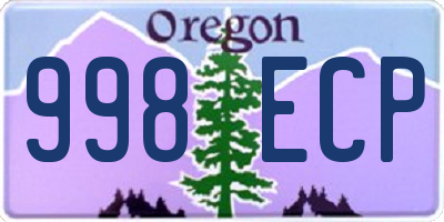 OR license plate 998ECP