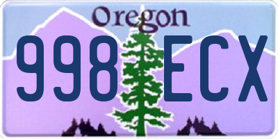 OR license plate 998ECX