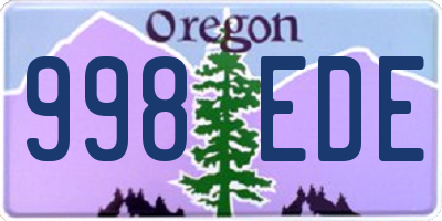 OR license plate 998EDE