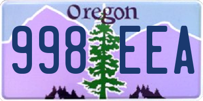 OR license plate 998EEA