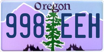 OR license plate 998EEH