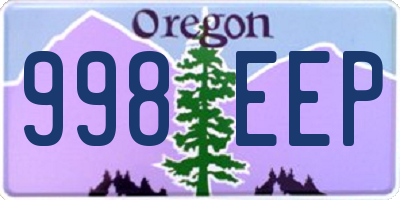 OR license plate 998EEP