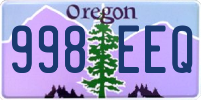 OR license plate 998EEQ