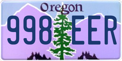 OR license plate 998EER
