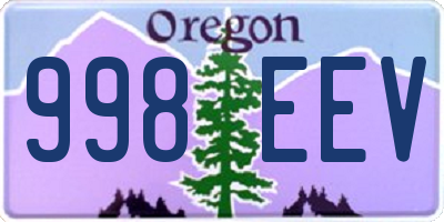 OR license plate 998EEV