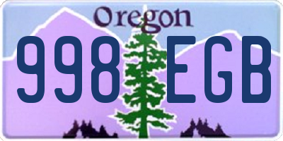 OR license plate 998EGB