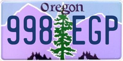 OR license plate 998EGP