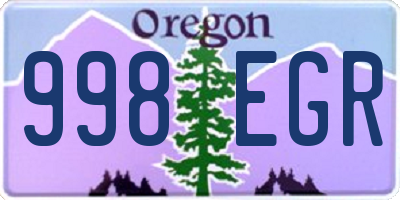 OR license plate 998EGR