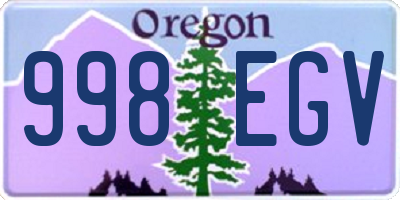 OR license plate 998EGV