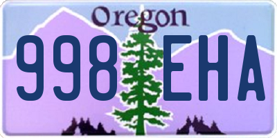 OR license plate 998EHA