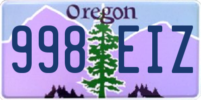 OR license plate 998EIZ