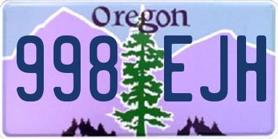 OR license plate 998EJH