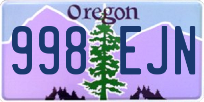 OR license plate 998EJN