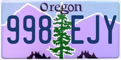 OR license plate 998EJY