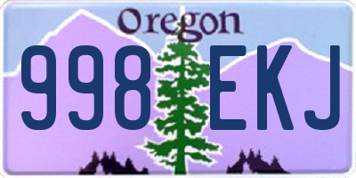 OR license plate 998EKJ