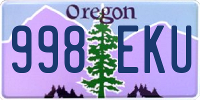 OR license plate 998EKU