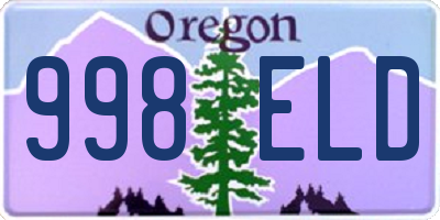 OR license plate 998ELD