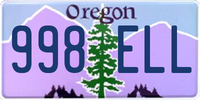 OR license plate 998ELL
