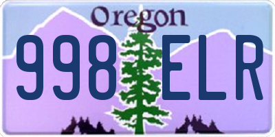 OR license plate 998ELR