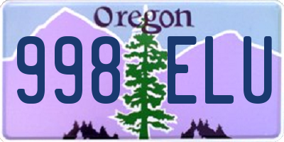OR license plate 998ELU