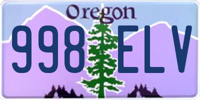 OR license plate 998ELV