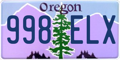 OR license plate 998ELX